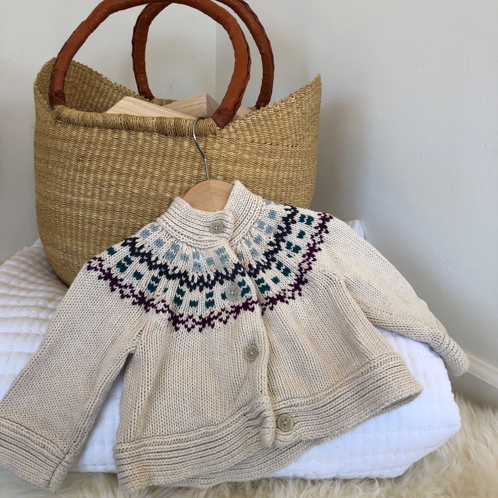 Tea collection fair isle sweater 12-18 months